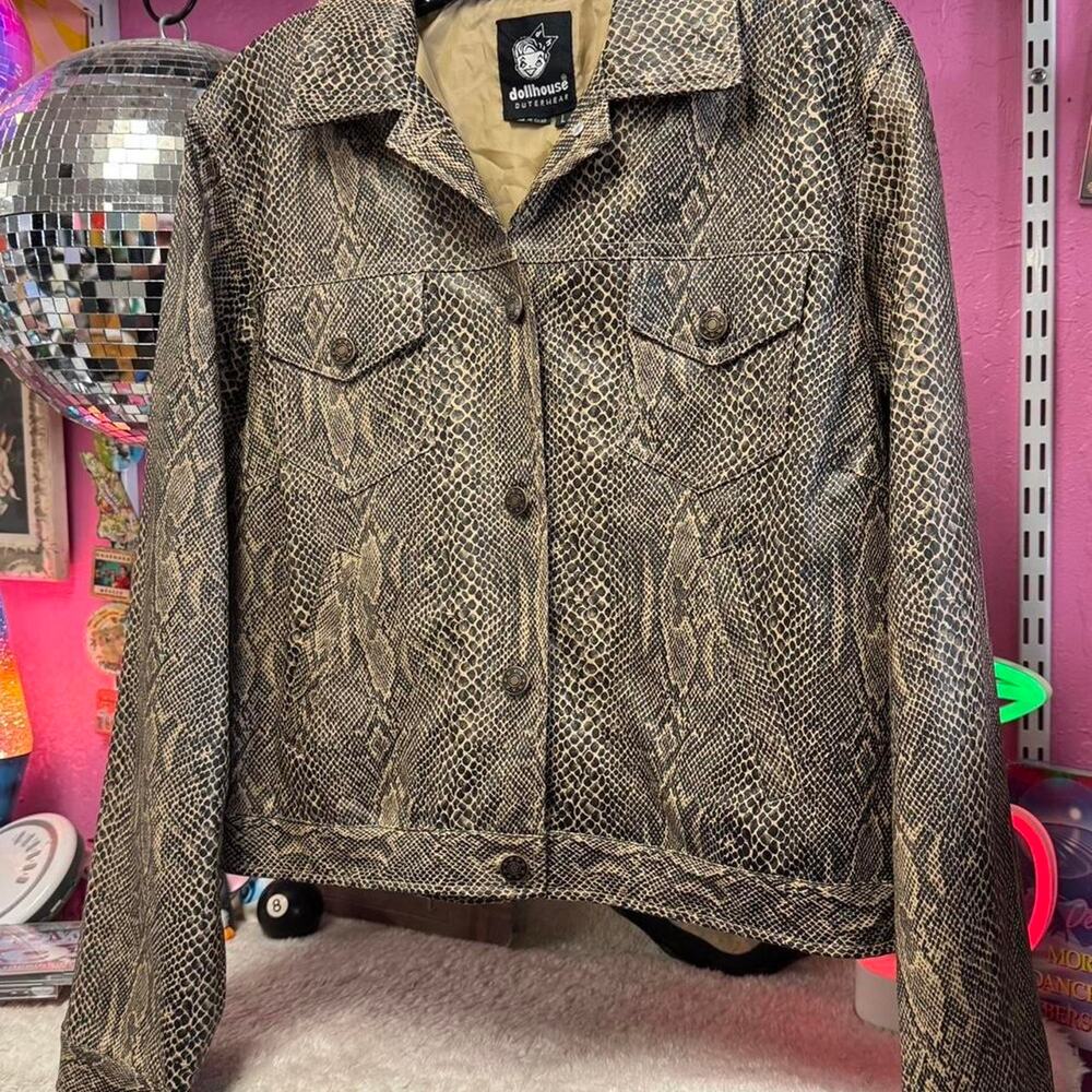 Faux Snake print jacket